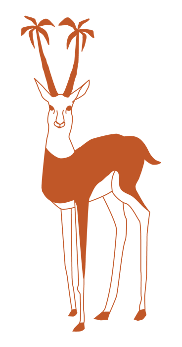Illustration of the Gazelle, tropical, one of the six Terrat creatures
